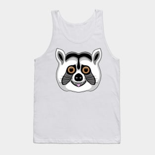 Cute raccoon face classic cartoon Tank Top